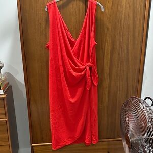 H&M Vibrant Red Asymmetrical Dress XXL